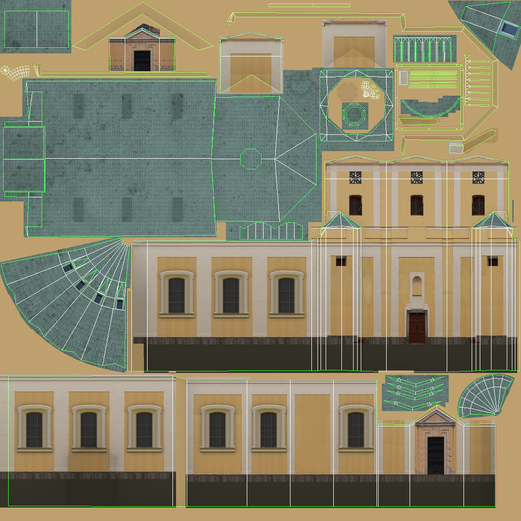 Karlovy Vary Kostel Andelske Low-poly 3D model_11