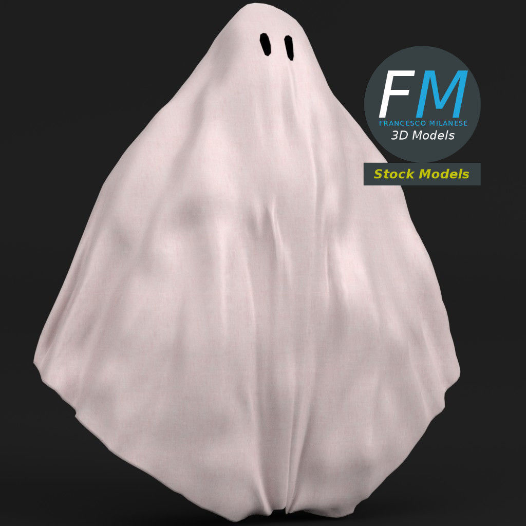 Bedsheet ghost 3D model_3
