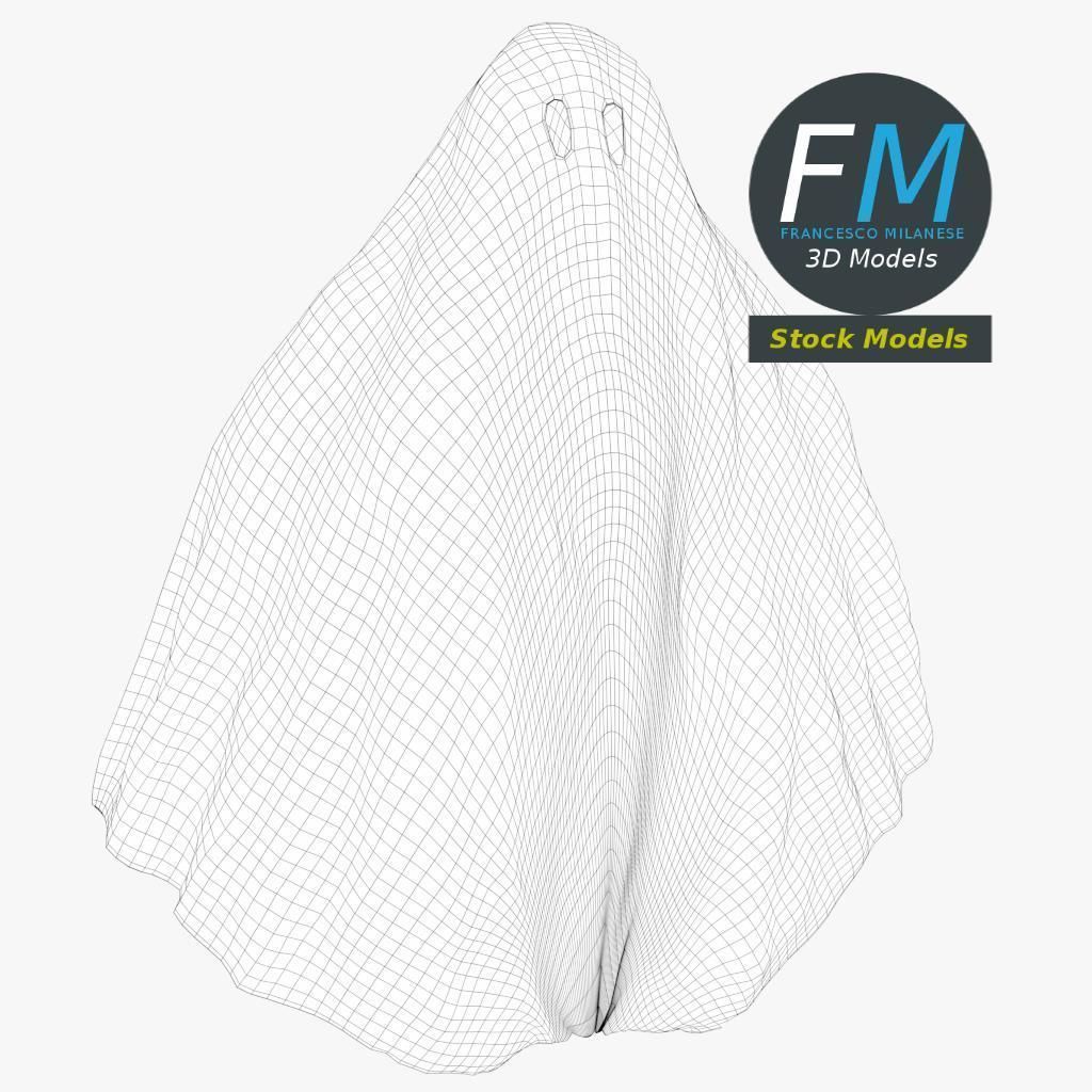 Bedsheet ghost 3D model_7