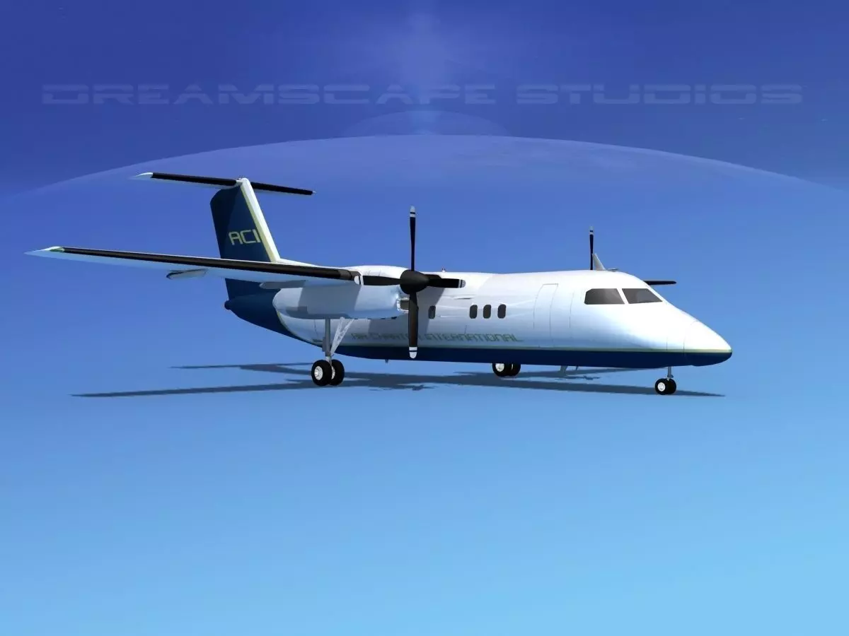 Dehaviland DHC-8 100 Air Charter Intl 3D model