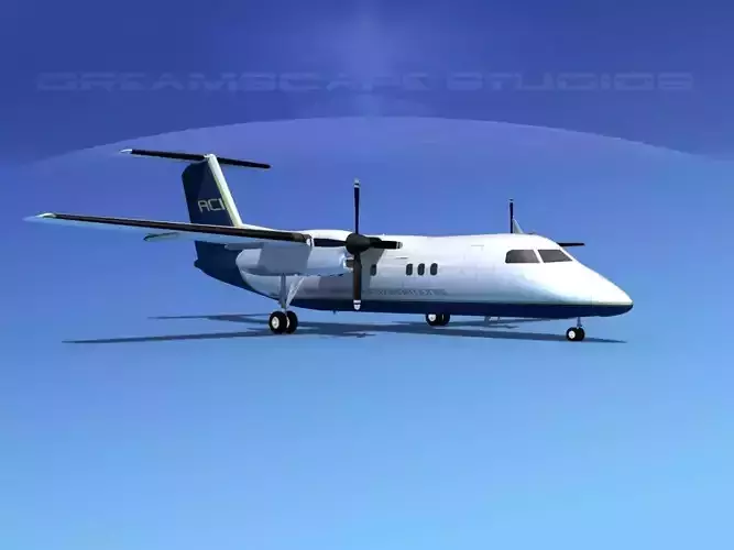 Dehaviland DHC-8 100 Air Charter Intl 3D model