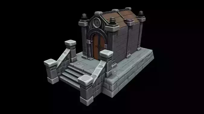 Low Poly Crypt - Stylized