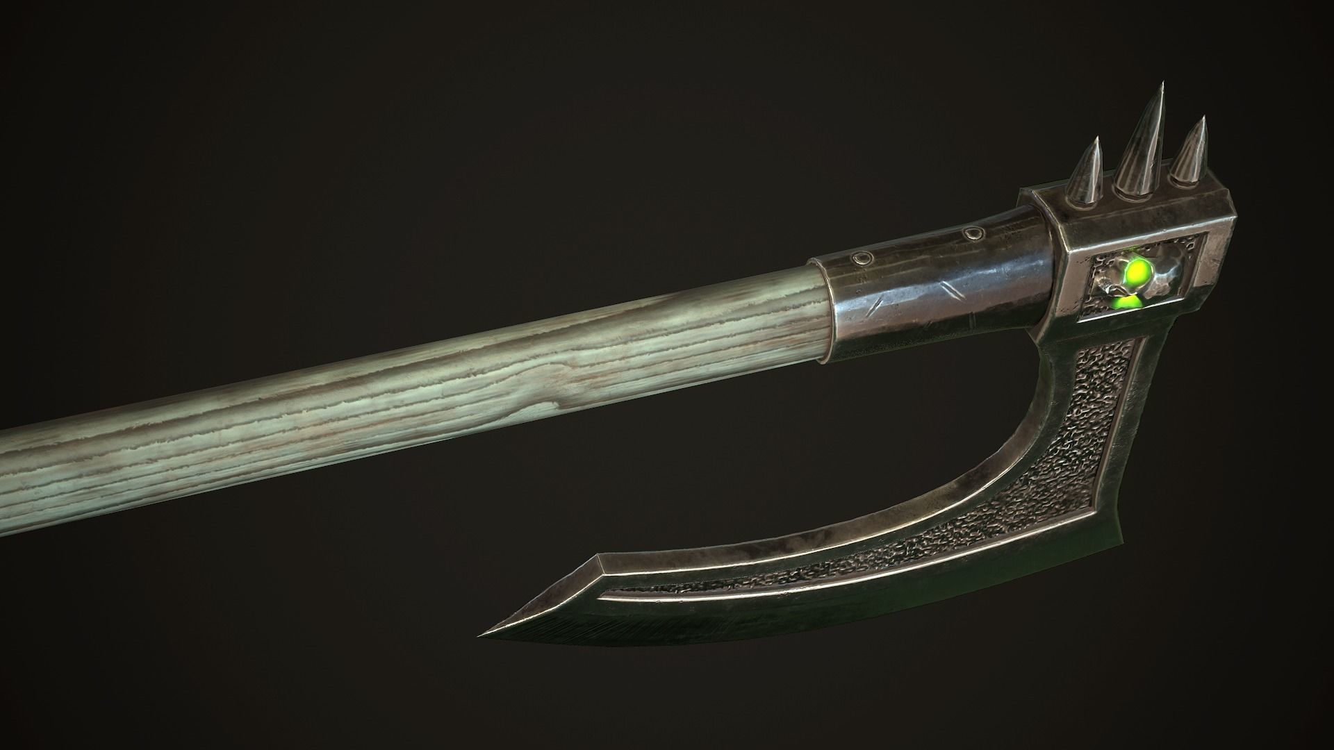 Undead  Axe Low-poly 3D model_6