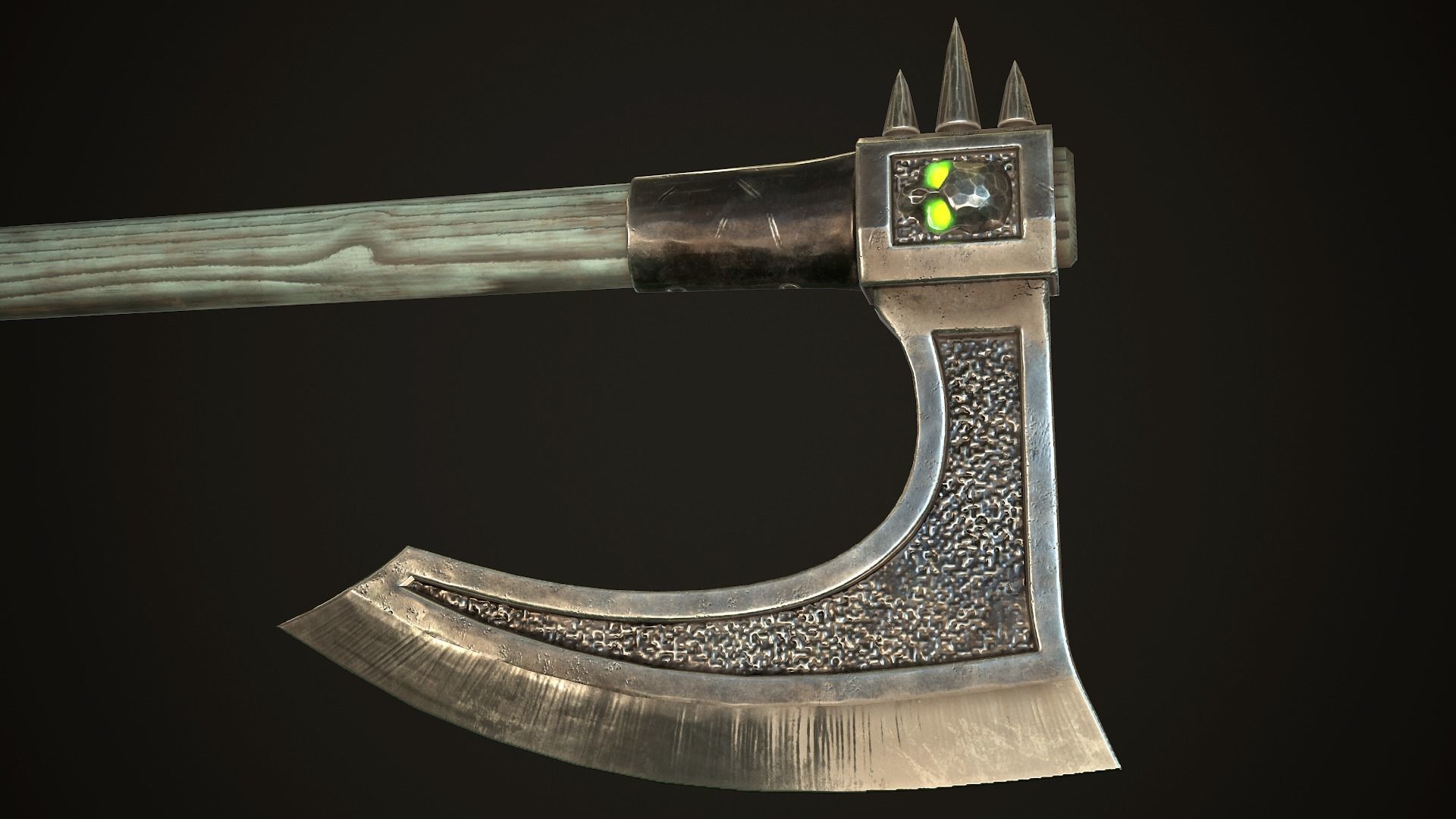 Undead  Axe Low-poly 3D model_5