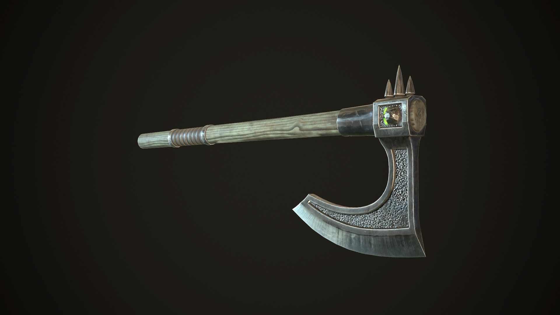 Undead  Axe Low-poly 3D model_3