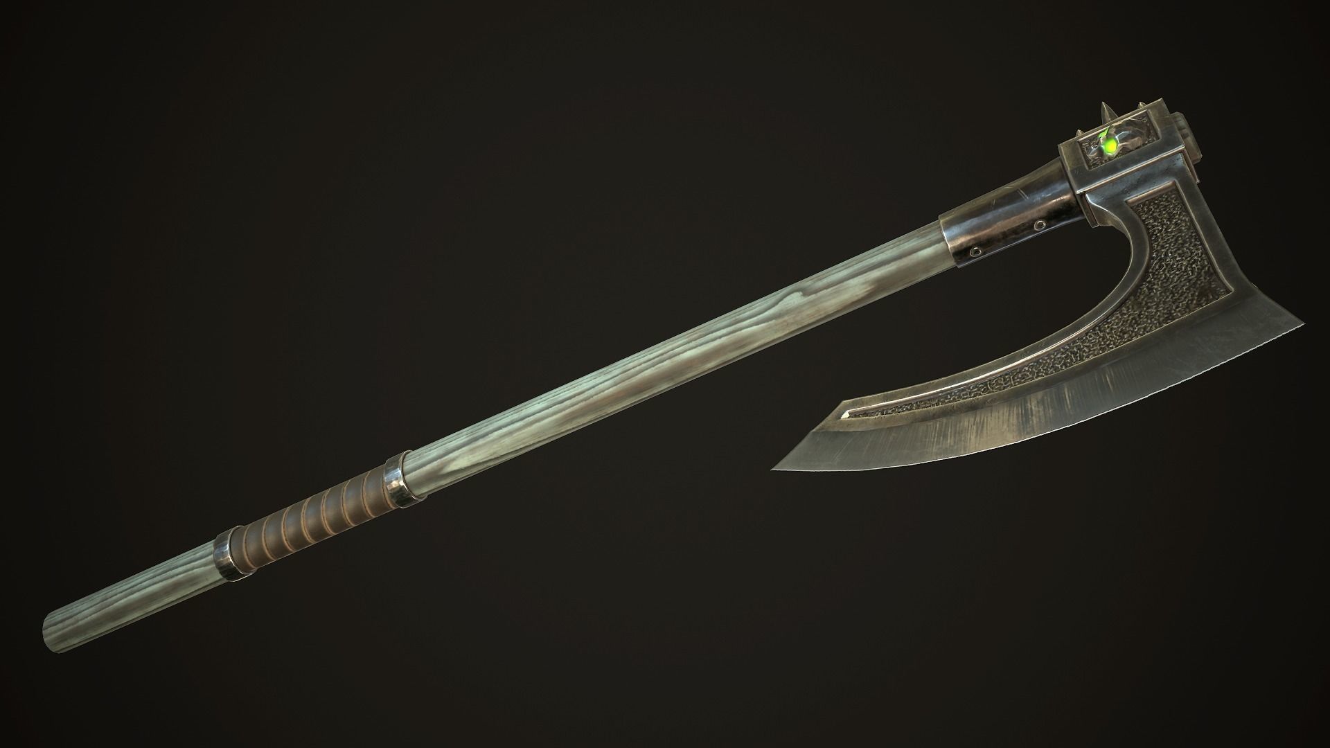 Undead  Axe Low-poly 3D model_7