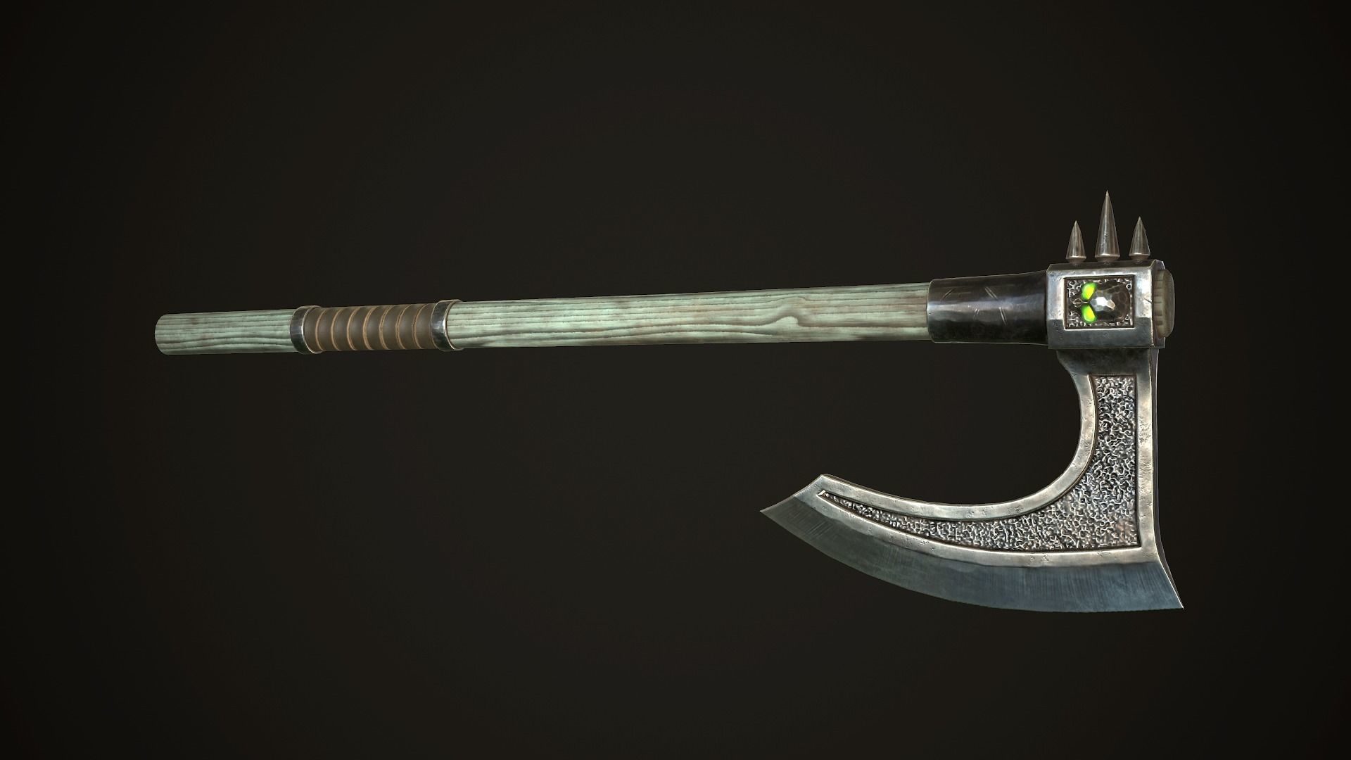Undead  Axe Low-poly 3D model_2