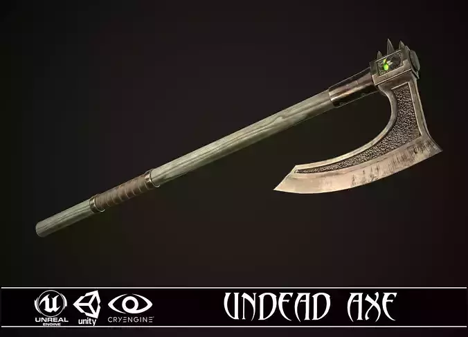 Undead  Axe Low-poly 3D model