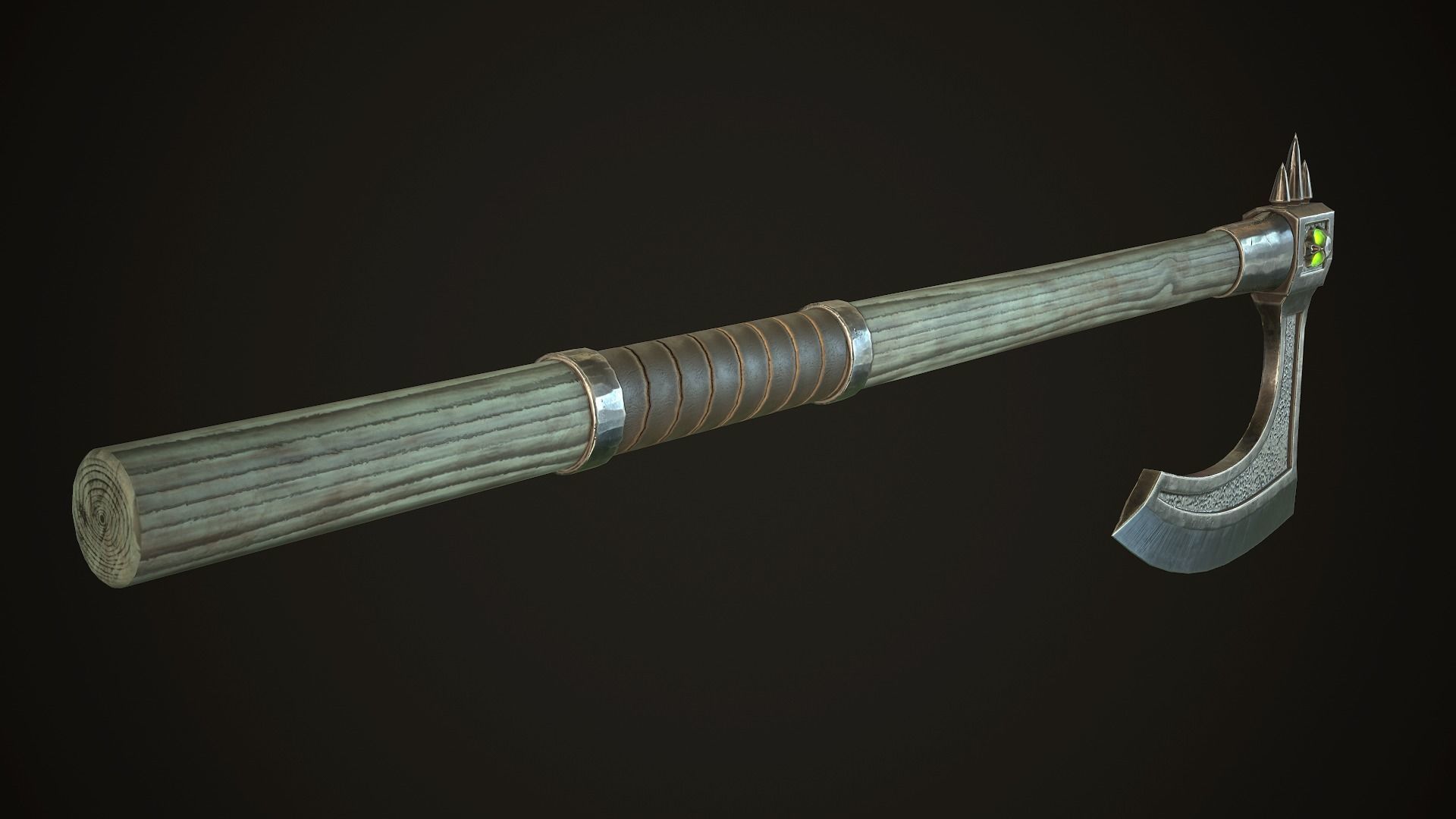 Undead  Axe Low-poly 3D model_4