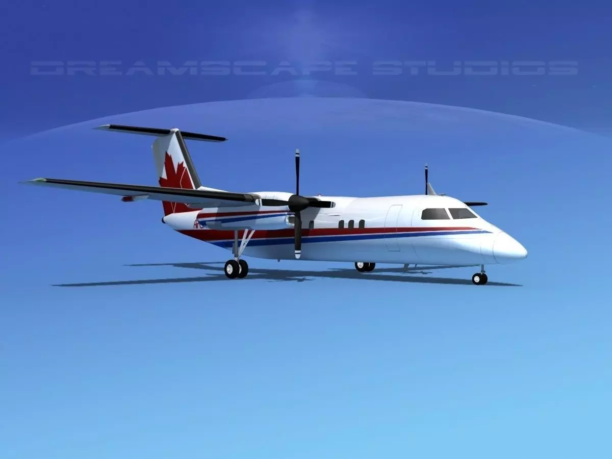 Dehaviland DHC-8 100 Air Ontario 3D model