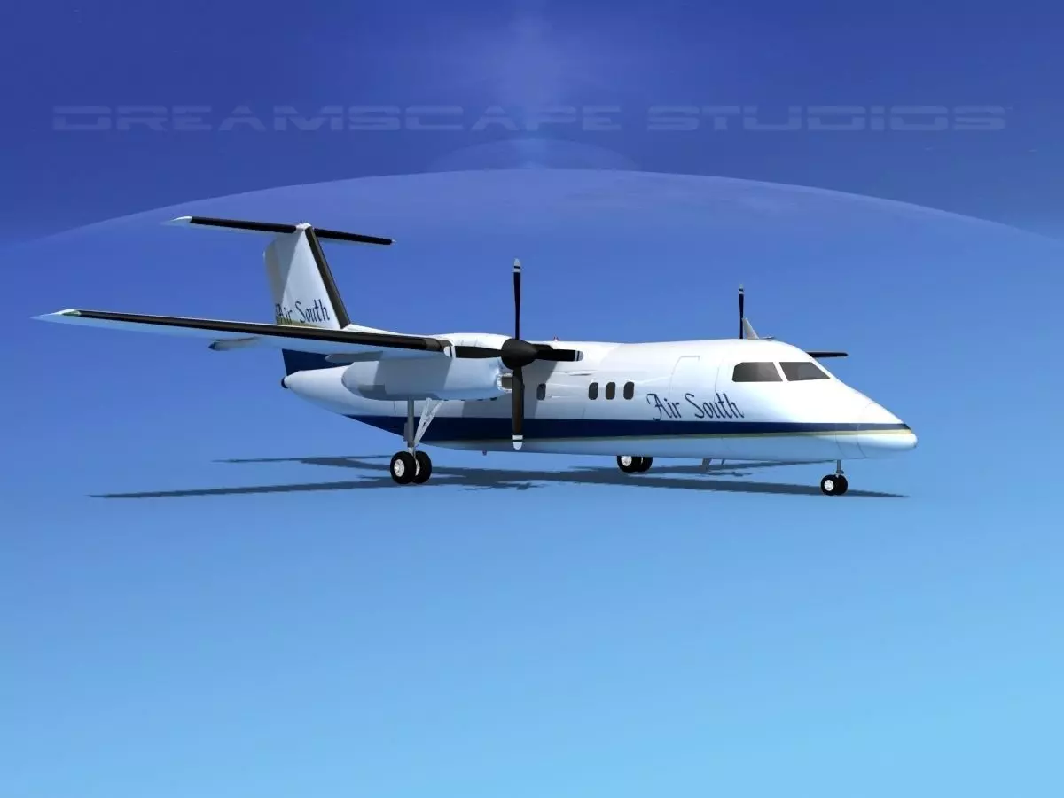 Dehaviland DHC-8 100 Air South 3D model