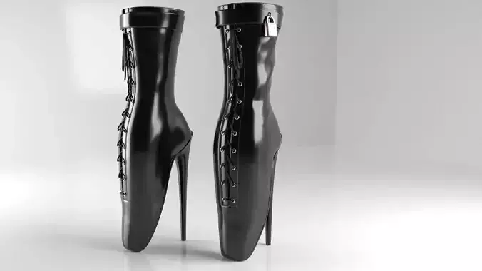 Ballet Heel Boots  Free 3D model