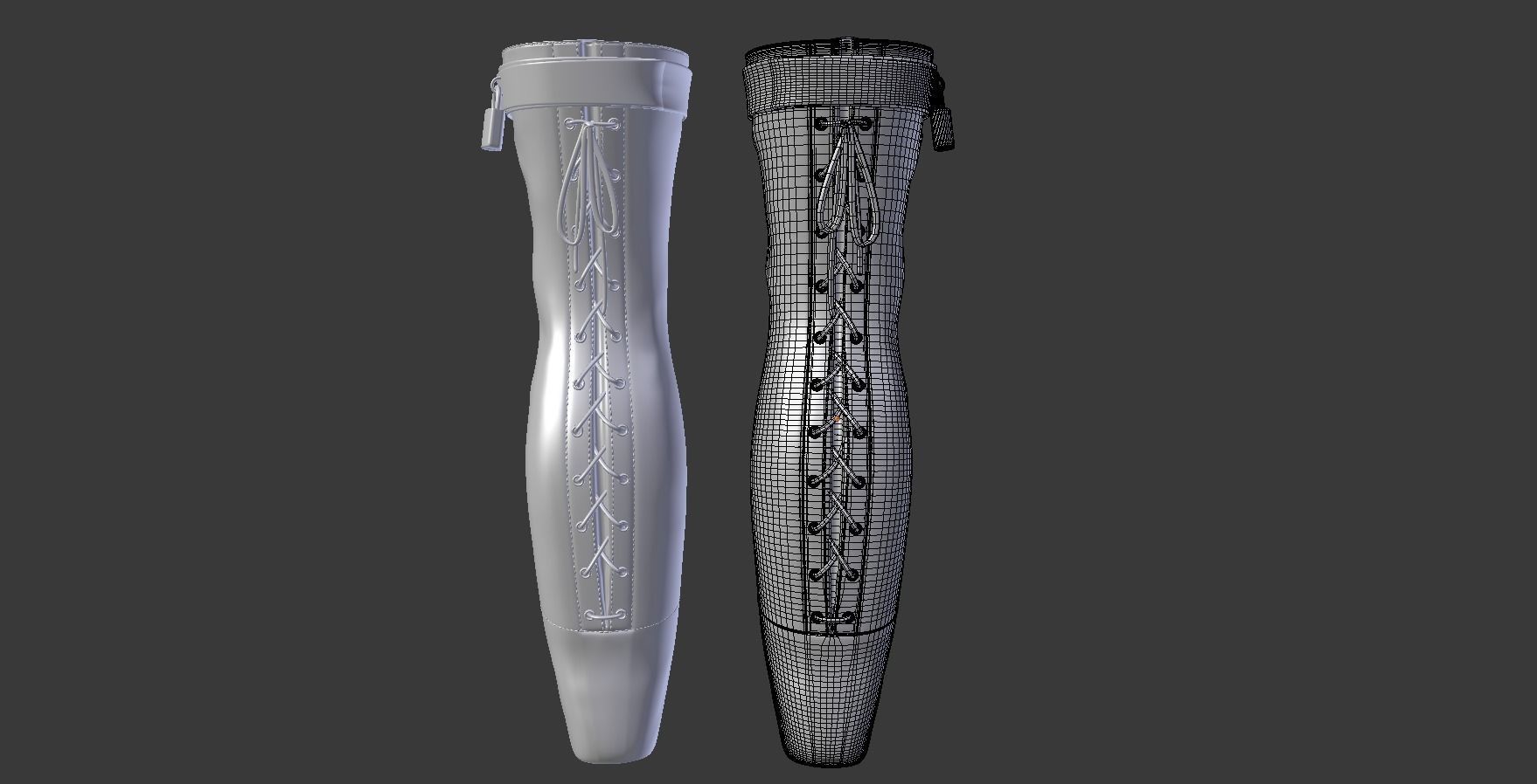 Ballet Heel Boots  Free 3D model_10