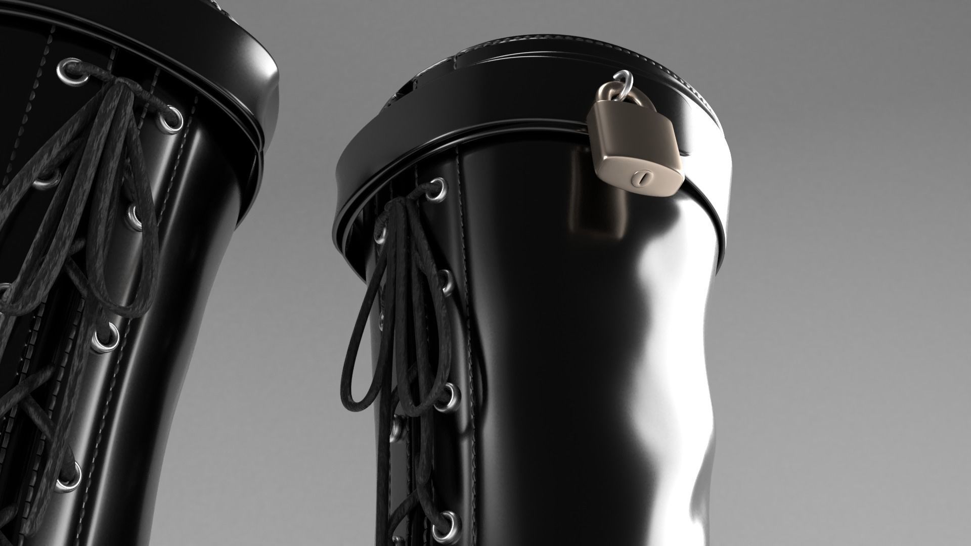 Ballet Heel Boots  Free 3D model_7