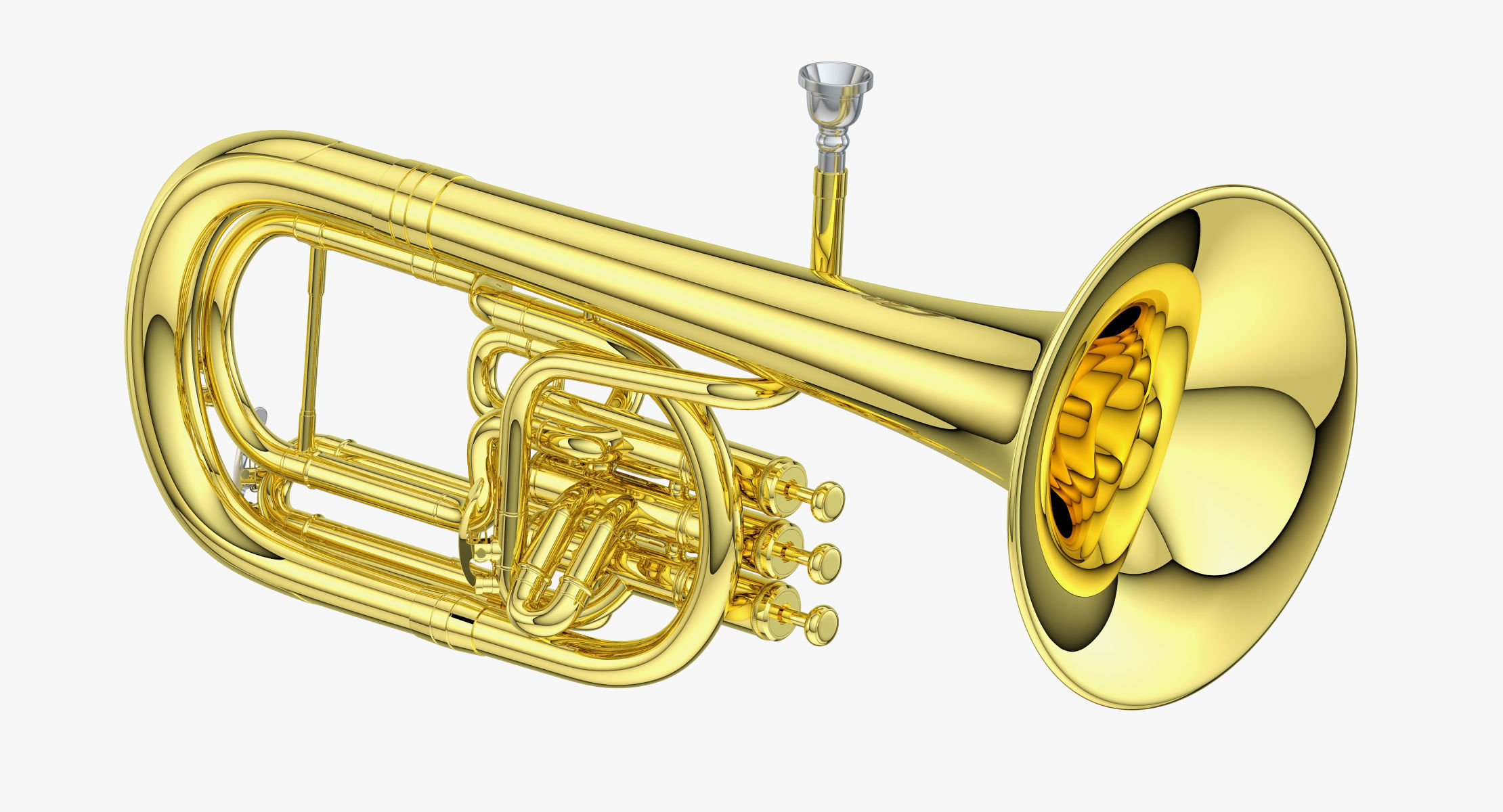 Alto Horn - Tenor Horn 3D model_8