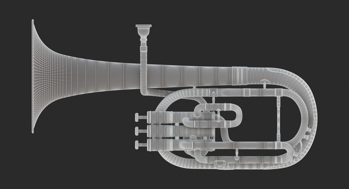 Alto Horn - Tenor Horn 3D model_12