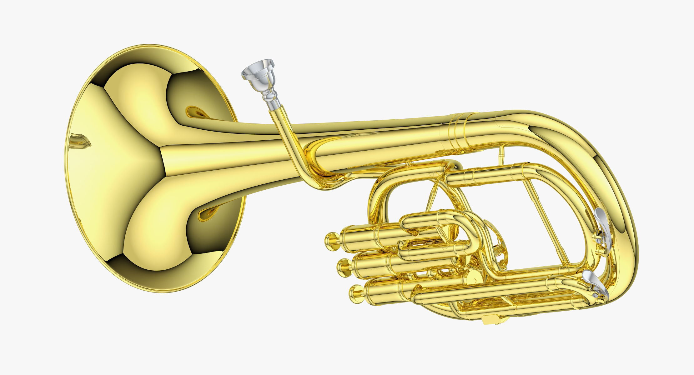 Alto Horn - Tenor Horn 3D model_4
