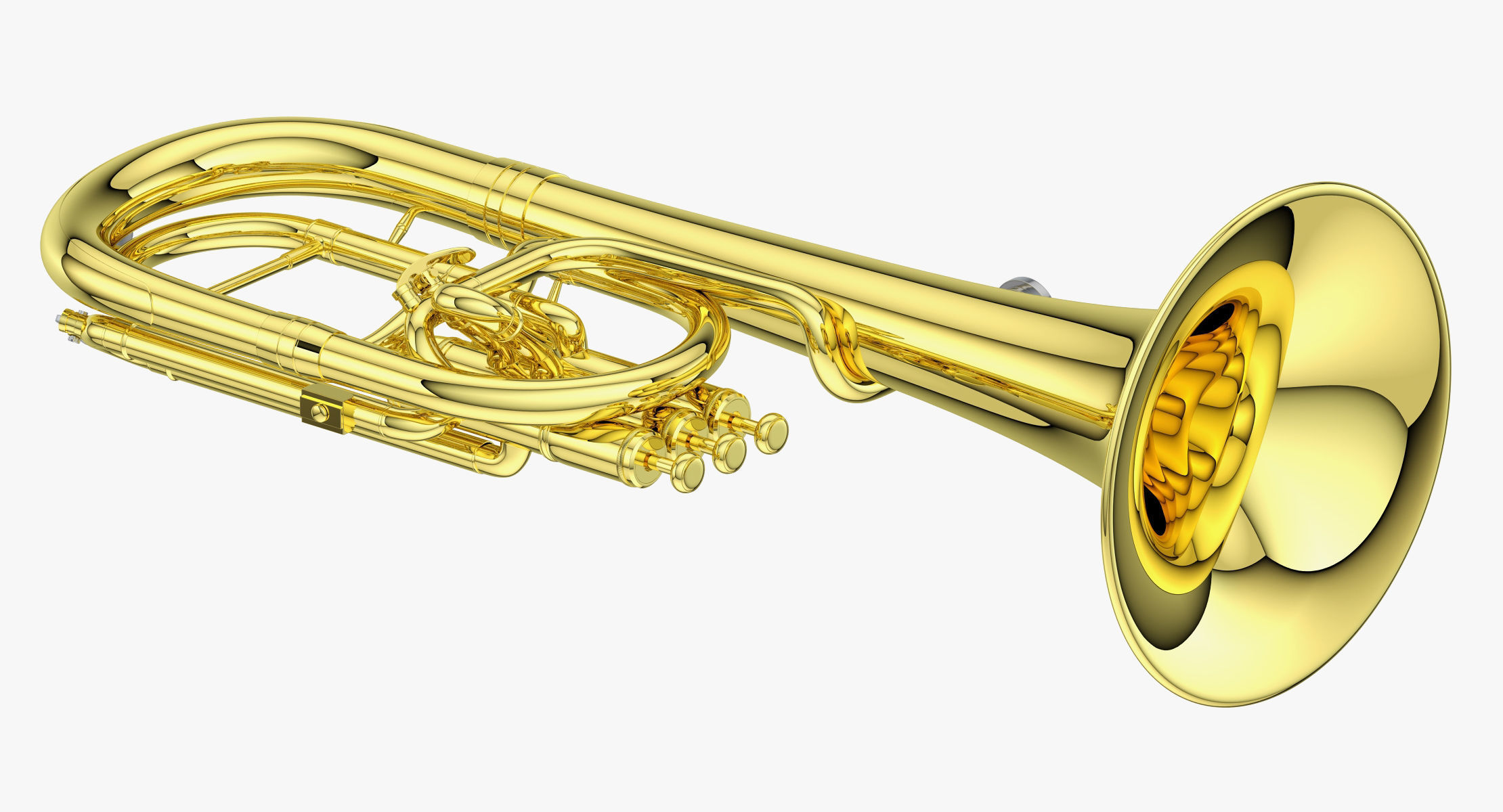 Alto Horn - Tenor Horn 3D model_5
