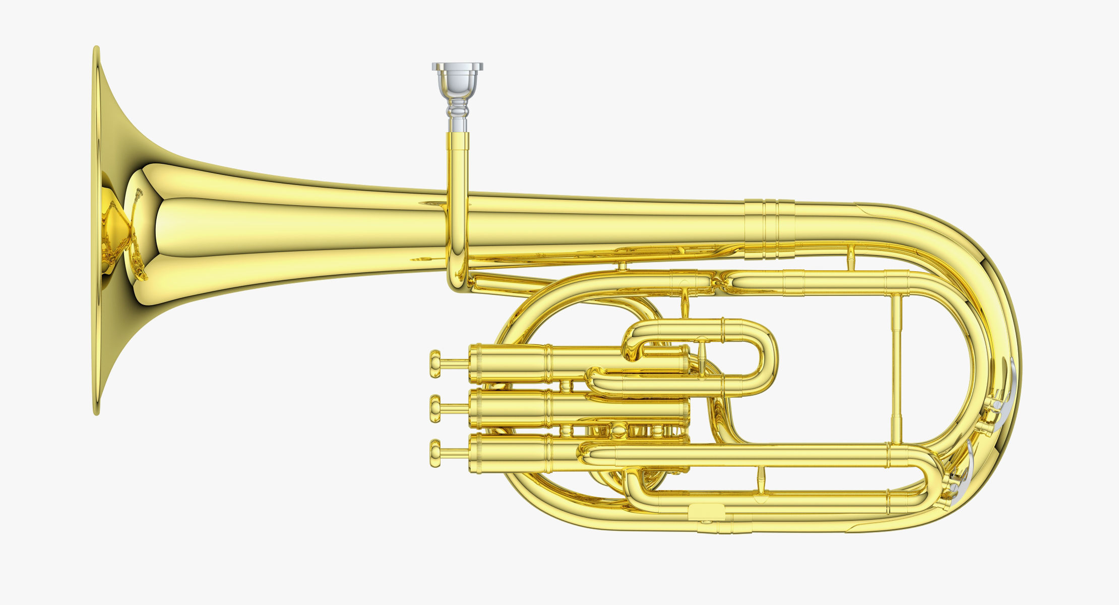 Alto Horn - Tenor Horn 3D model_7