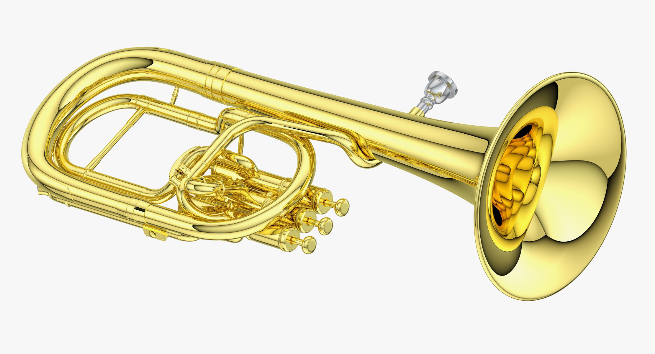 Alto Horn - Tenor Horn 3D model_3