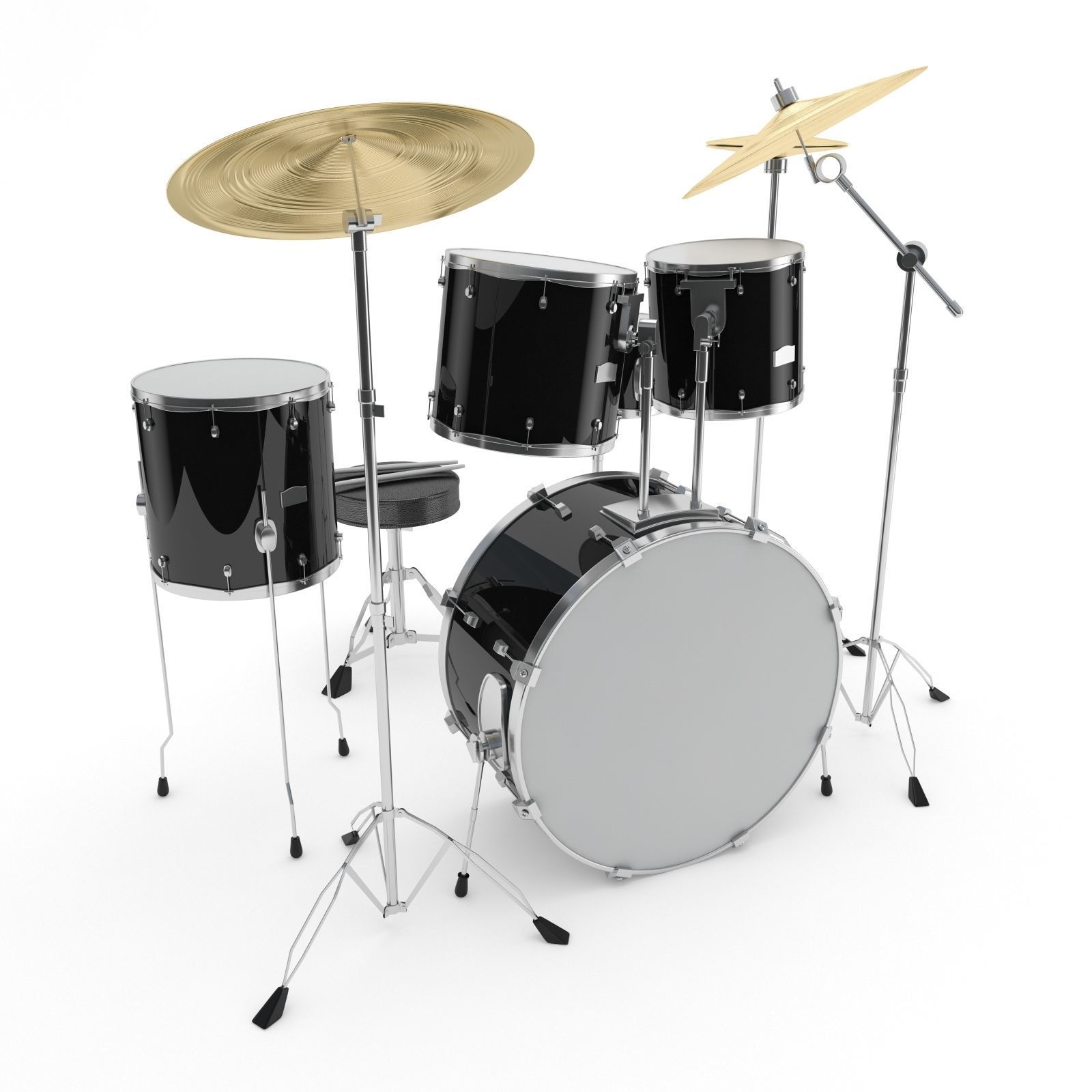 Drum Kit 3D model_5