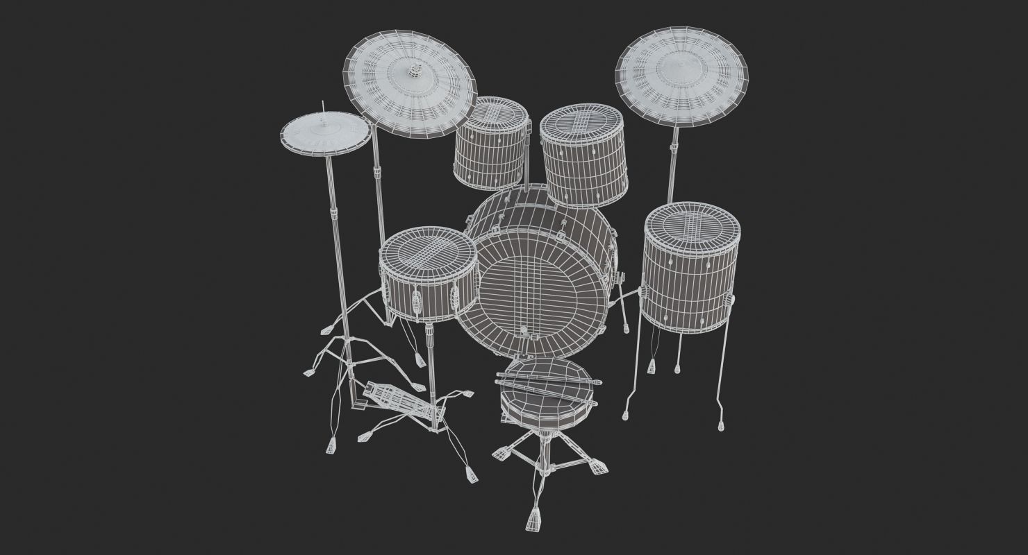 Drum Kit 3D model_12
