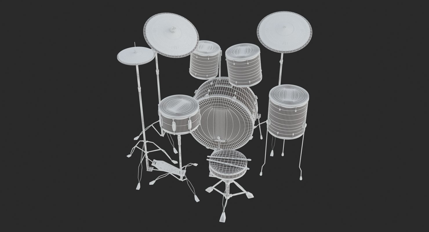 Drum Kit 3D model_13