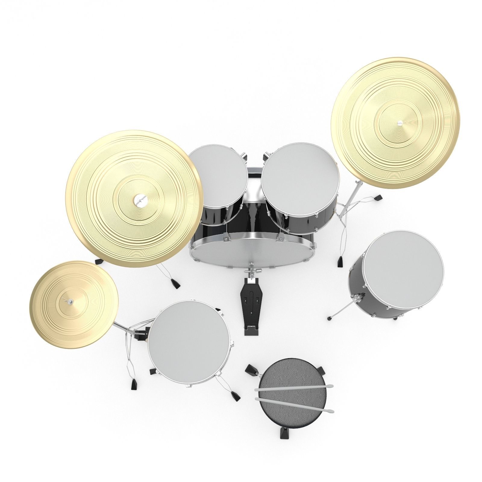 Drum Kit 3D model_10