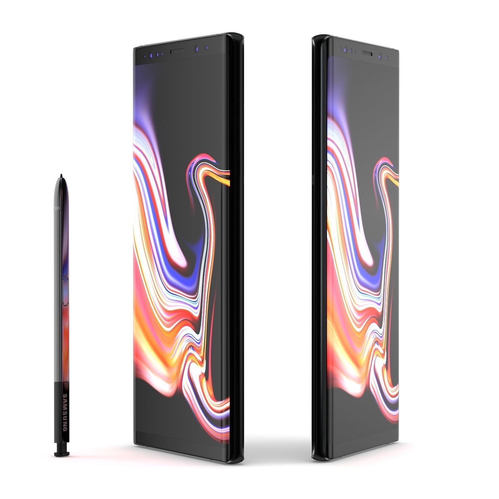 Samsung Galaxy Note 9 Black 3D model_2