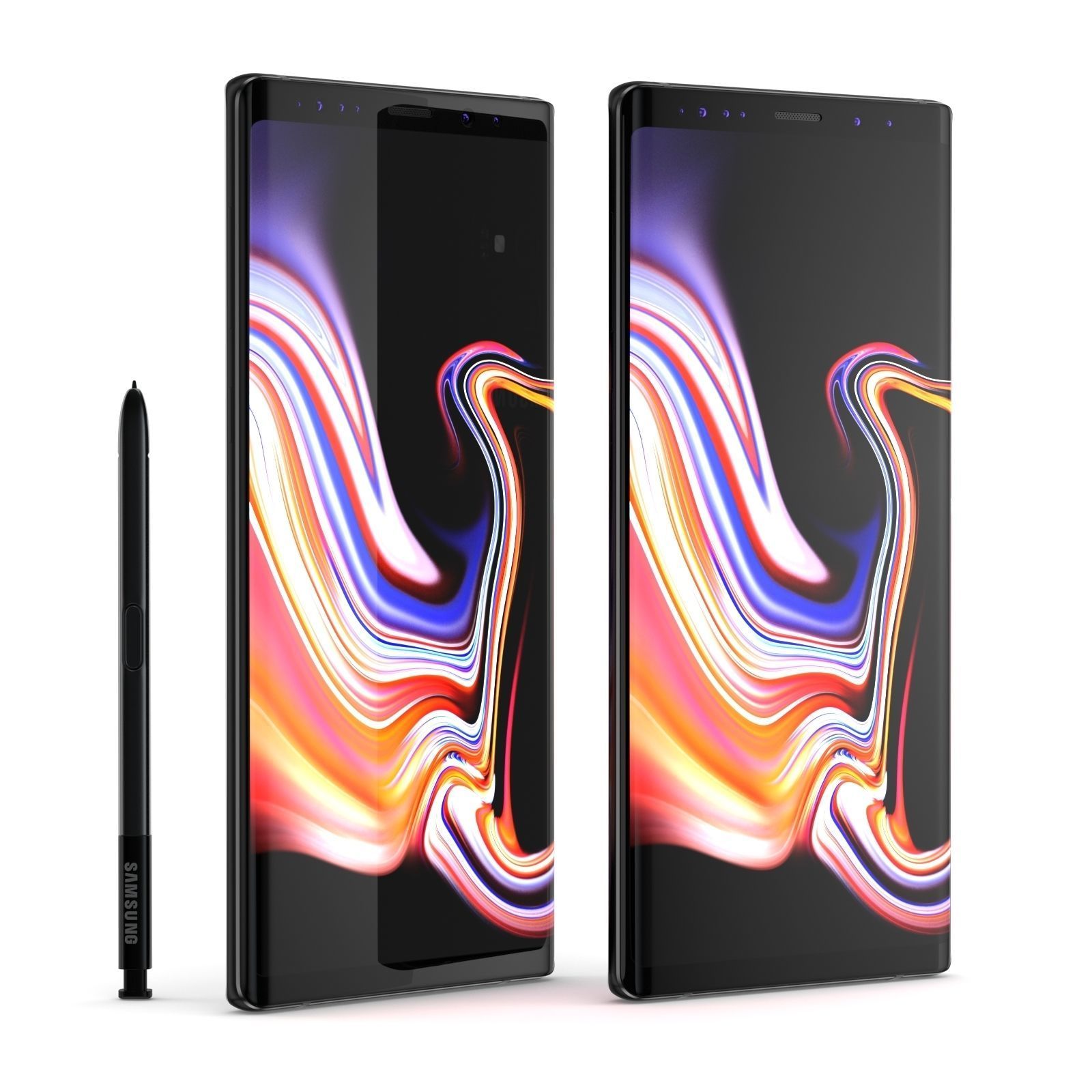 Samsung Galaxy Note 9 Black 3D model_4