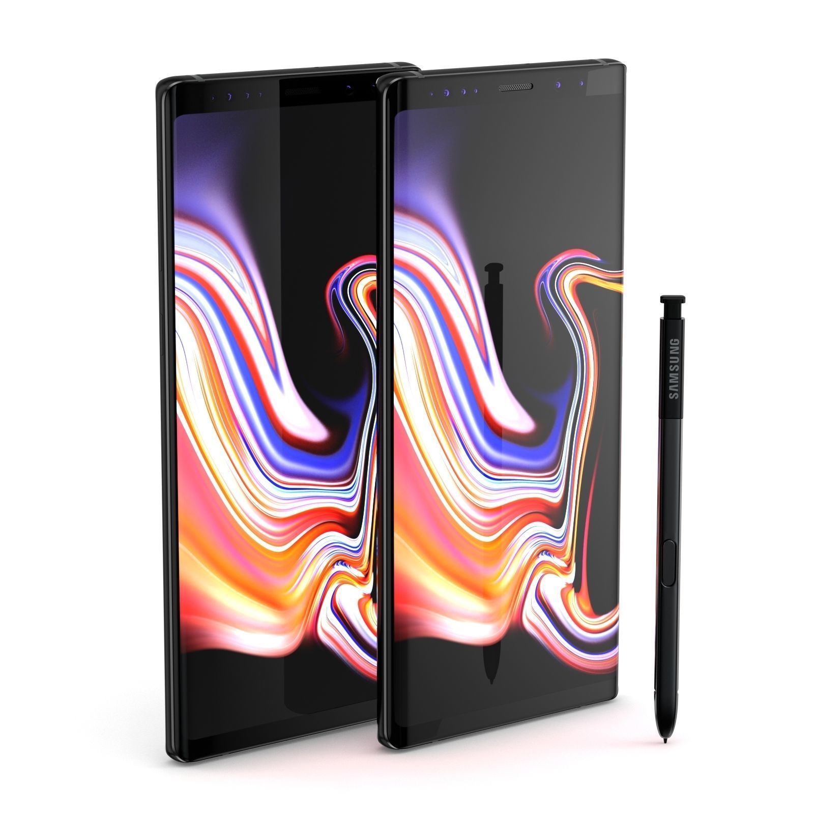 Samsung Galaxy Note 9 Black 3D model_3