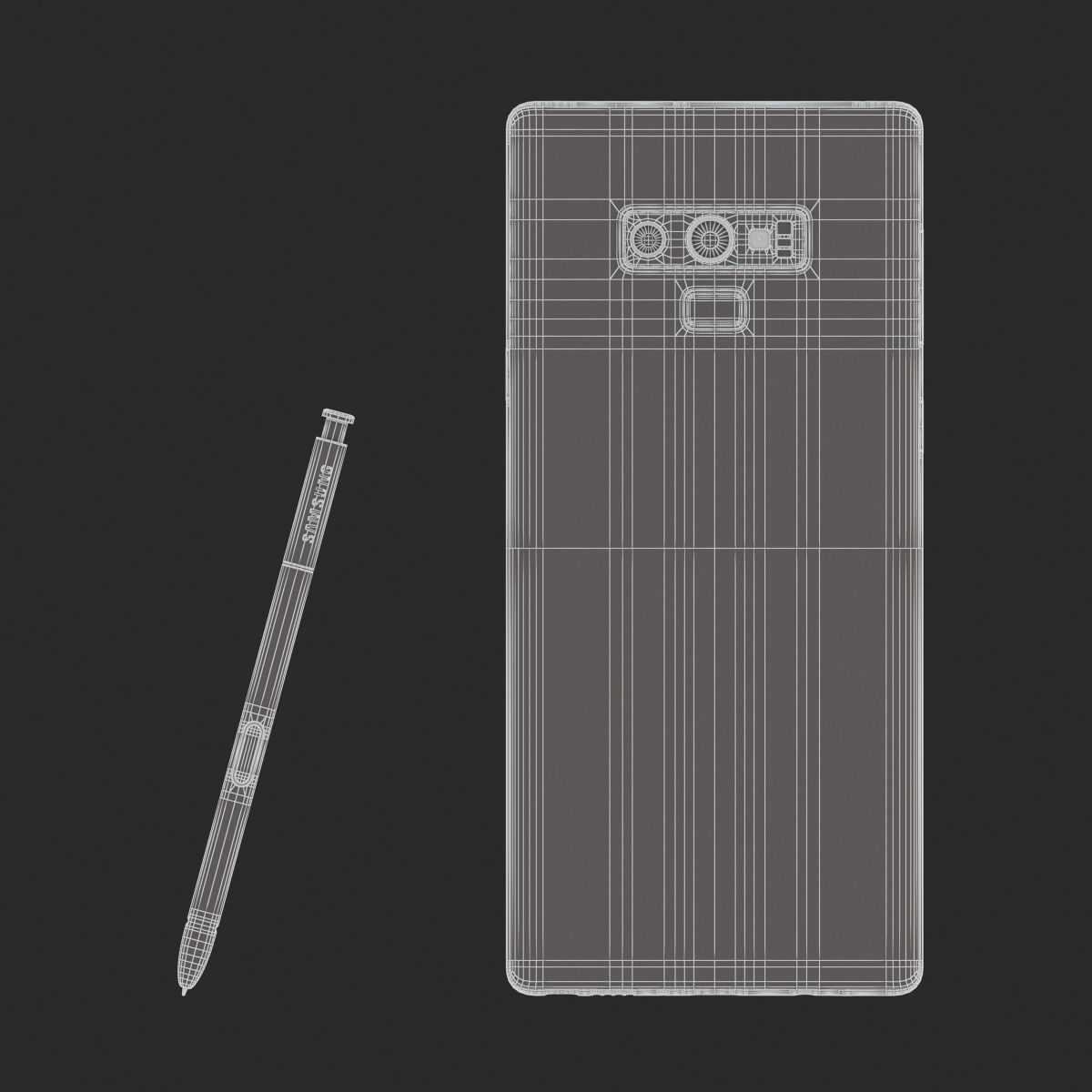 Samsung Galaxy Note 9 Black 3D model_8