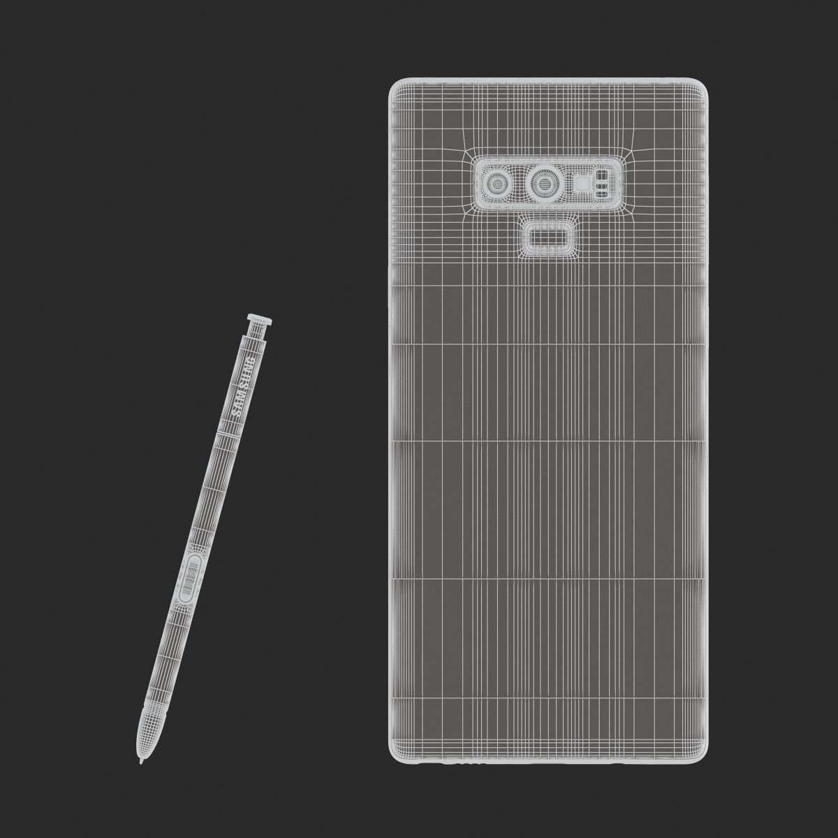 Samsung Galaxy Note 9 Black 3D model_9