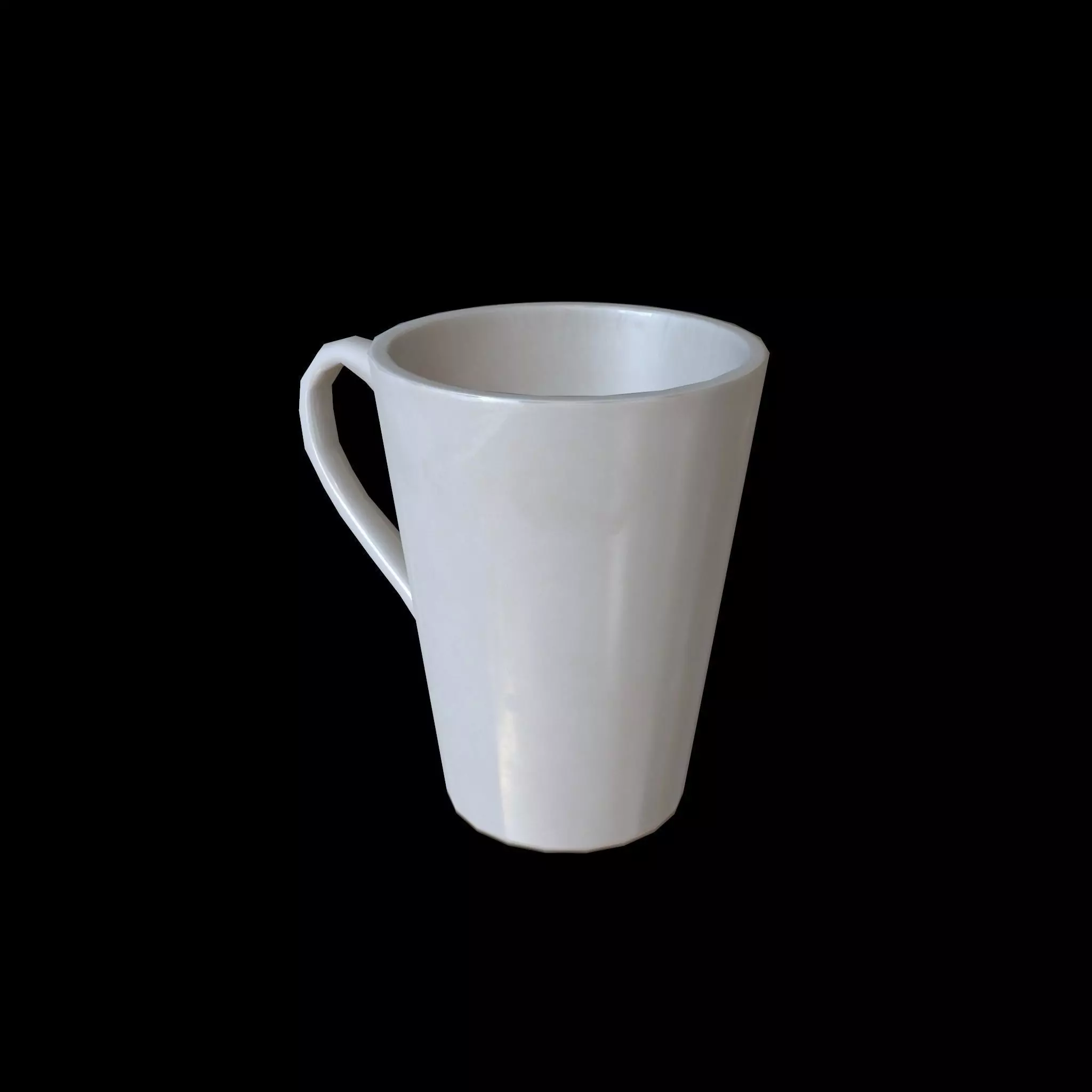 used coffee mug Low-poly 3D model_0