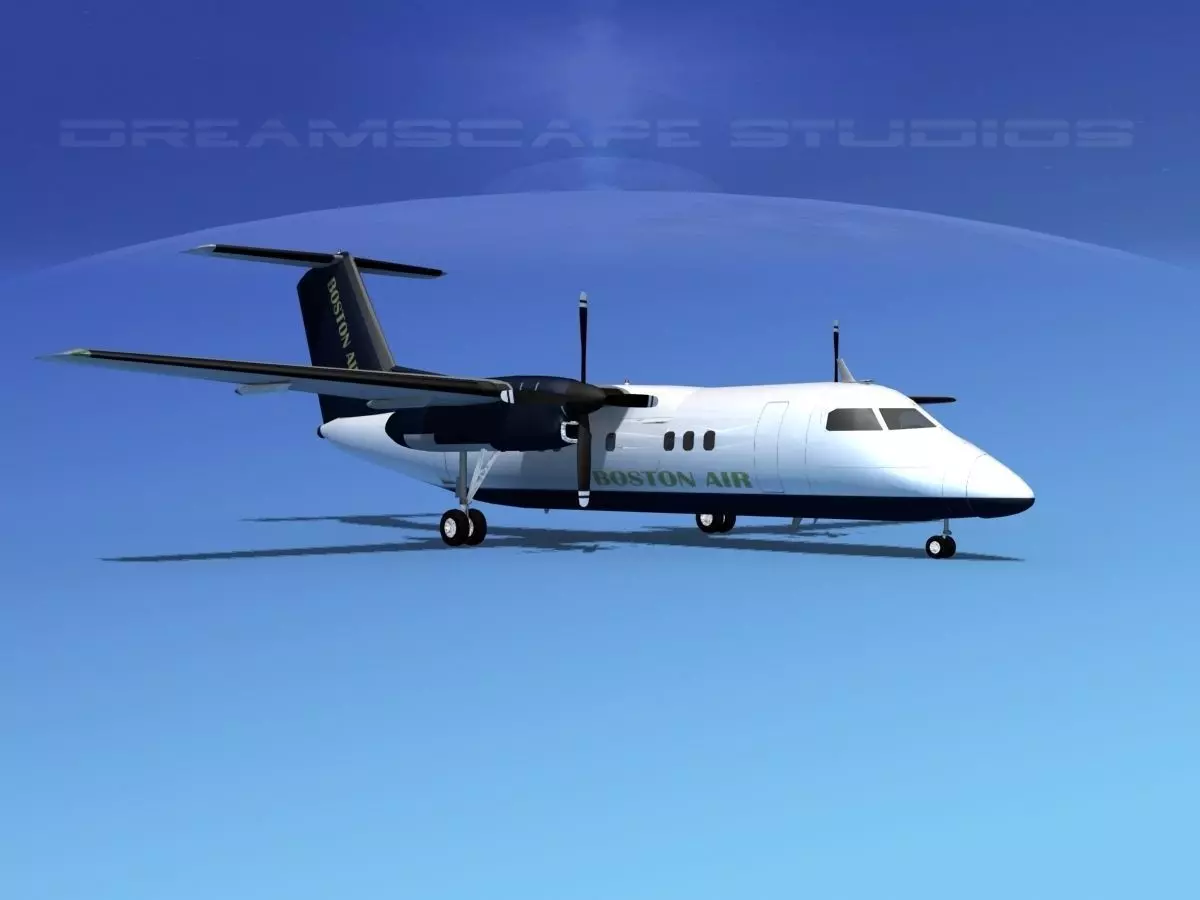 Dehaviland DHC-8 100 Boston Air 3D model