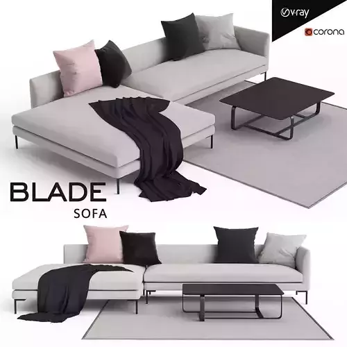 BLADE Sofa Low-poly 3D model