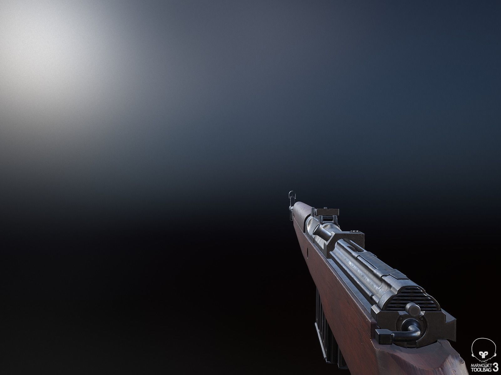 Gewehr 43 Rifle Low-poly 3D model_4