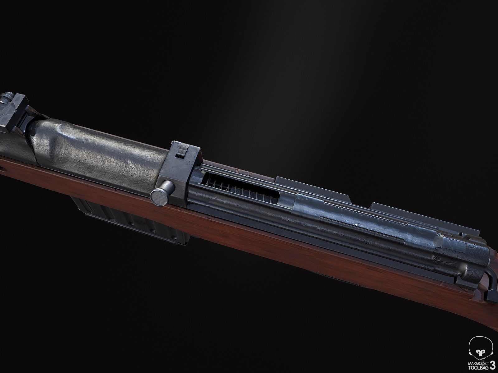 Gewehr 43 Rifle Low-poly 3D model_5