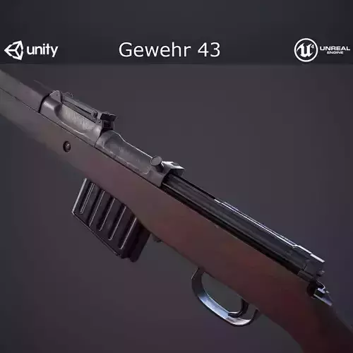 Gewehr 43 Rifle Low-poly 3D model