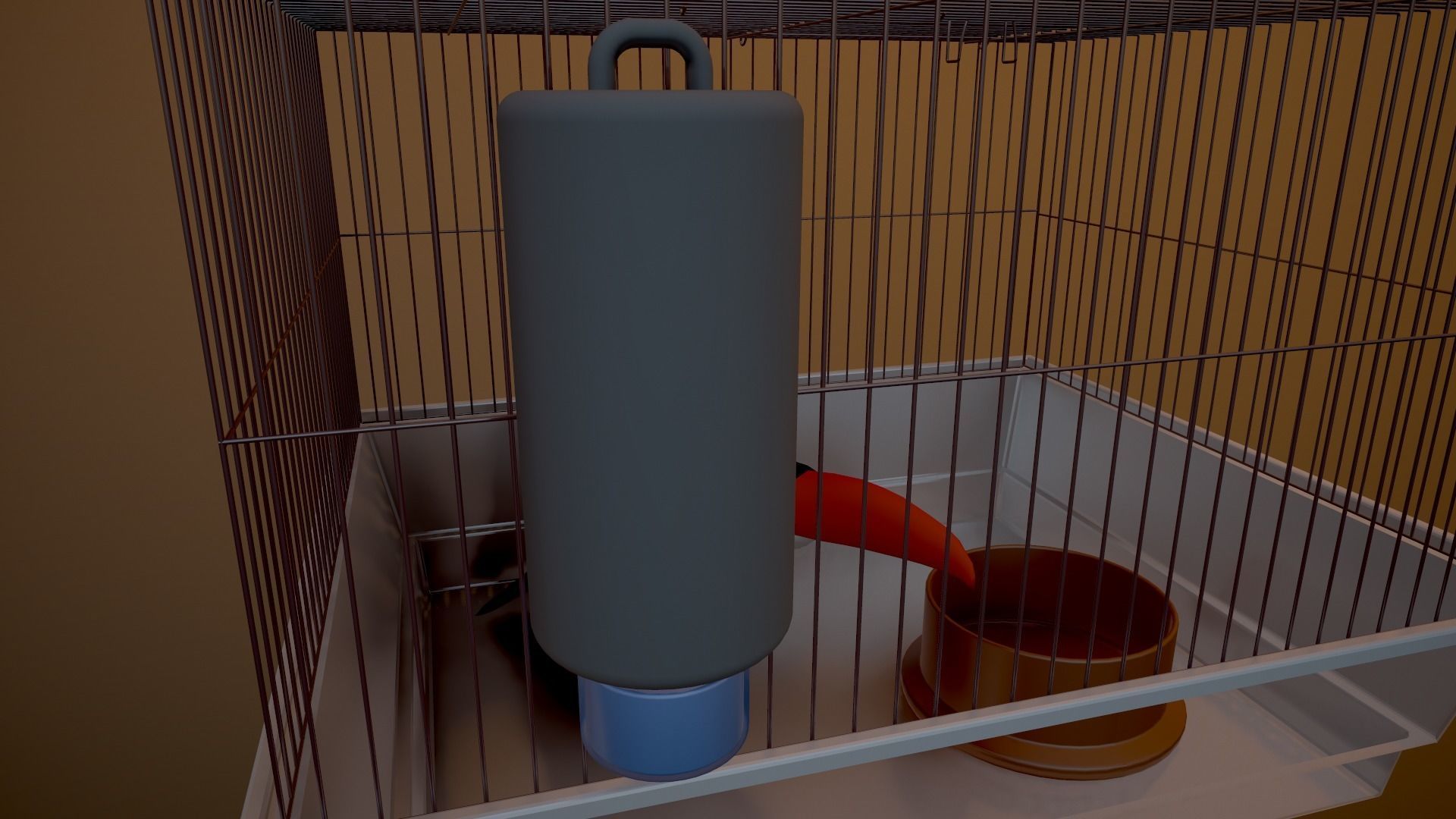 Bird cage house 3D model_13