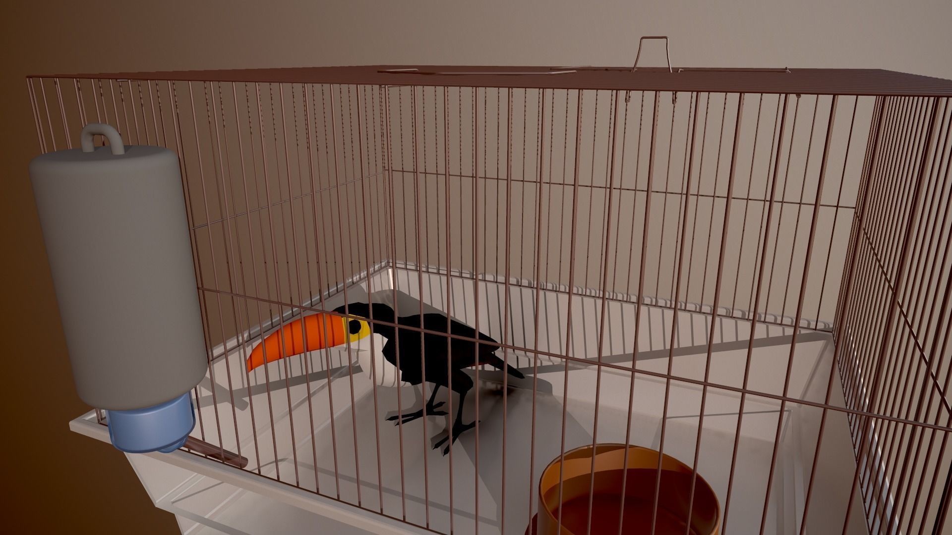 Bird cage house 3D model_21