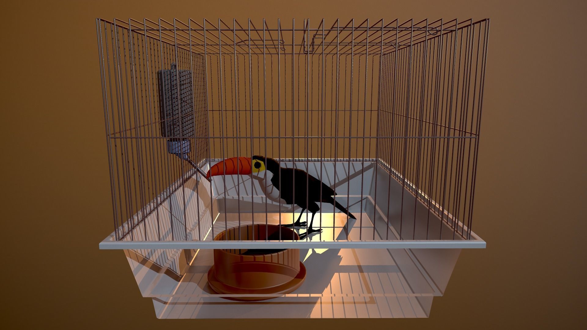 Bird cage house 3D model_17