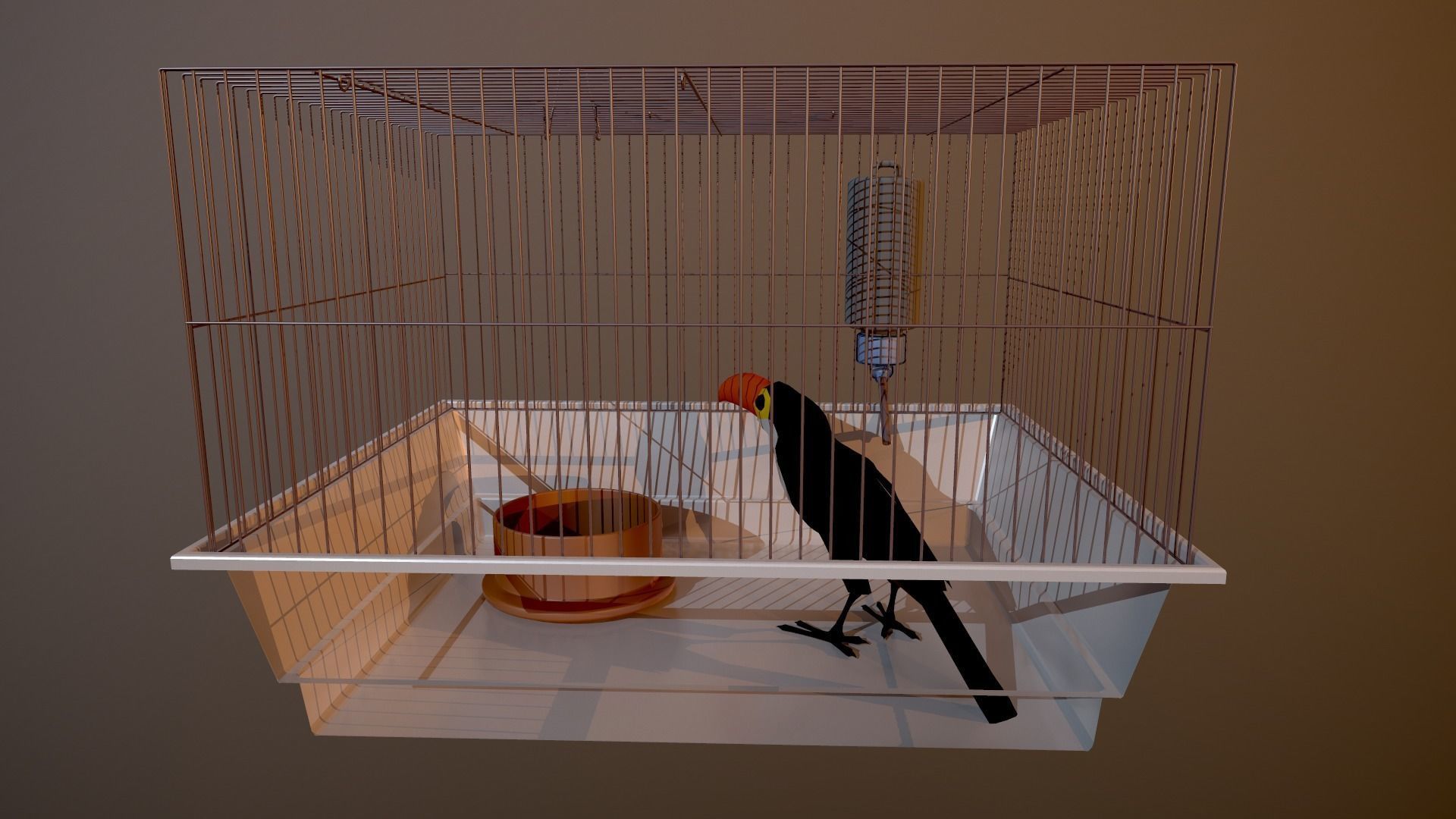 Bird cage house 3D model_18