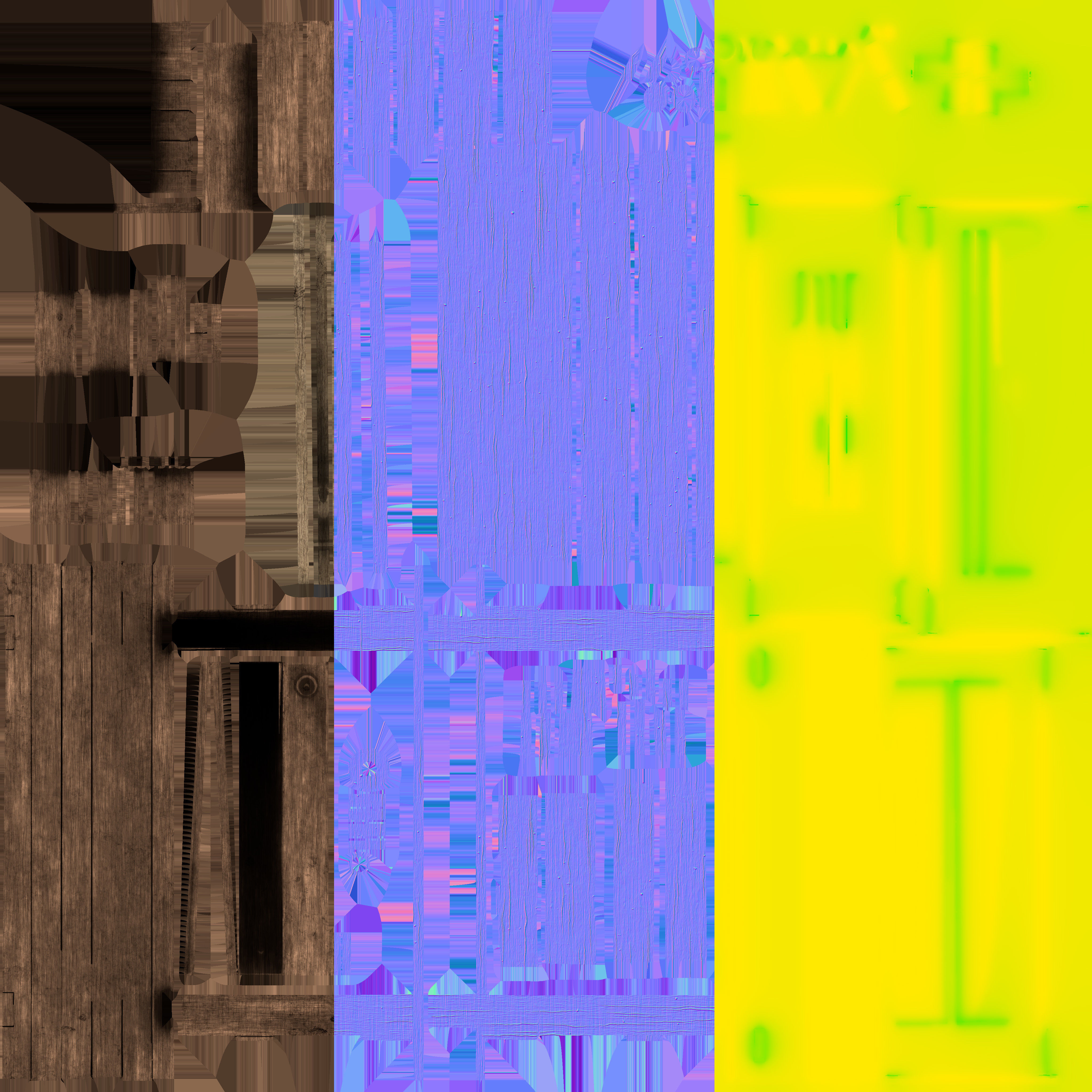 LowPoly WorkBench wooden Low-poly 3D model_6