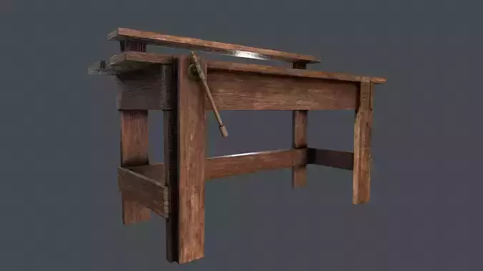 LowPoly WorkBench wooden