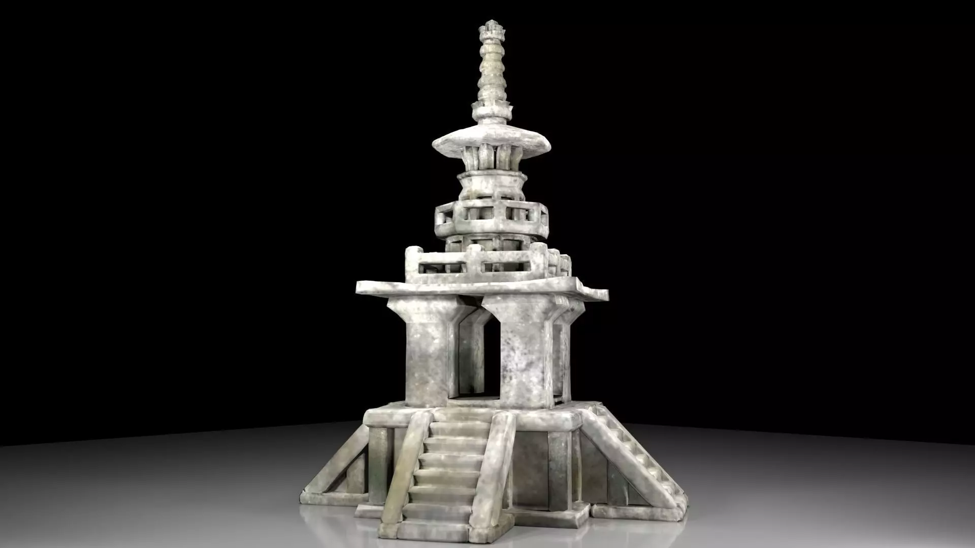 Korean stone pagoda 3D model