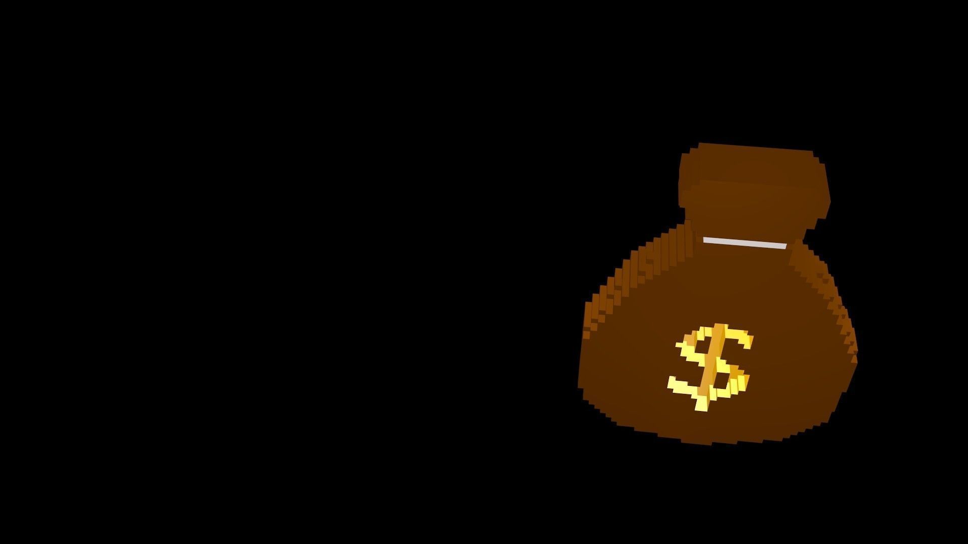 Symbols of money voxel 1