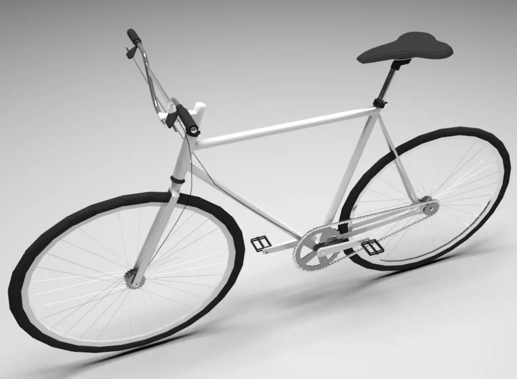 Bicycle Low-poly 3D model_0