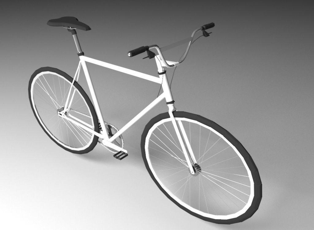 Bicycle Low-poly 3D model_2