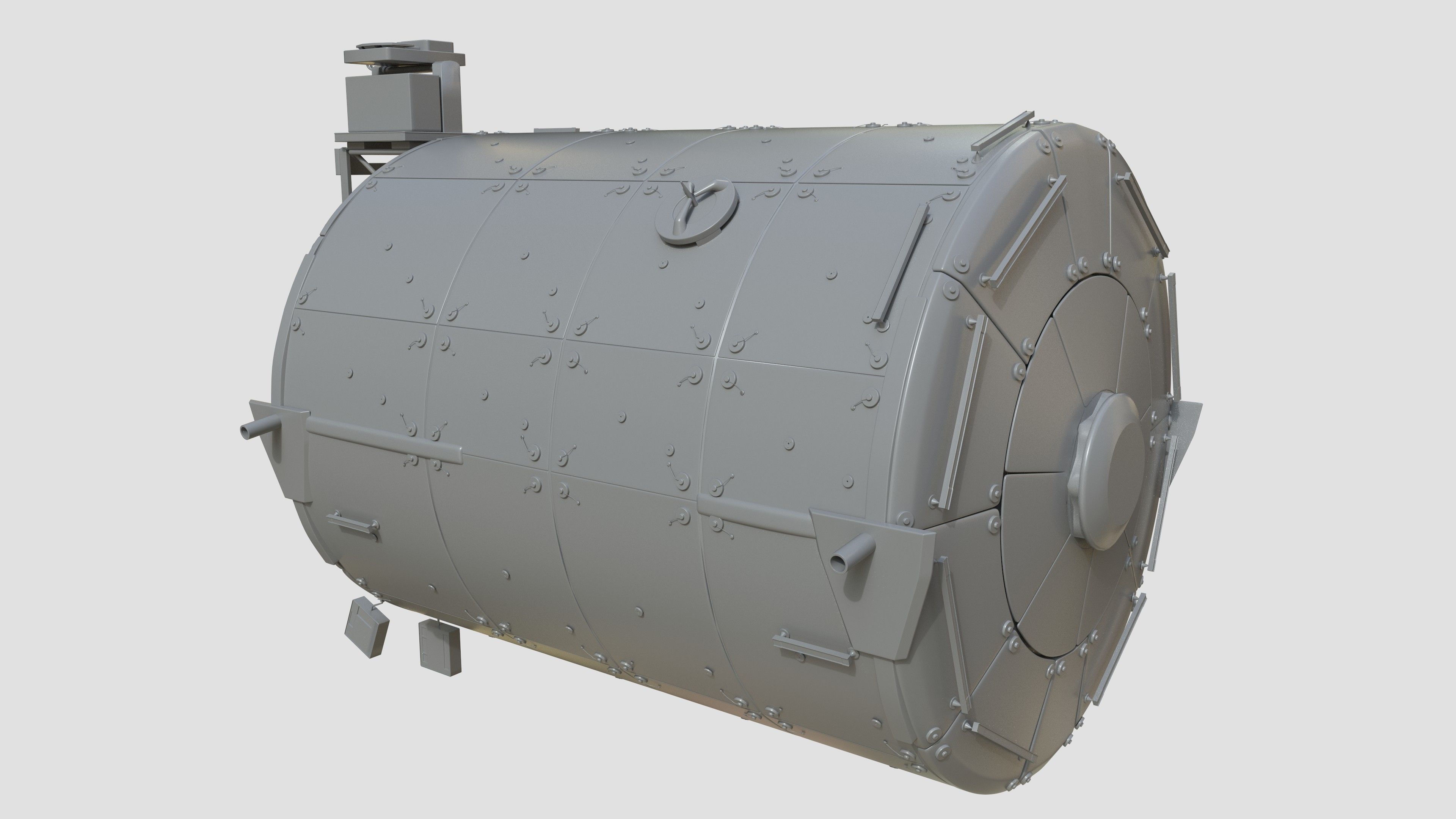 European Research Laboratory Columbus ERLC Module on ISS 3D model_4